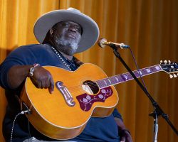 Texas born-and-raised blues and Americana musician EJ Mathews performs at FWAAMFest. (Photo by Ben Noey Jr.)