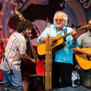 Peter Rowan joined the Sam Grisman Project for a main stage set that was sadly interrupted by weather. Photo by Jess Maples.