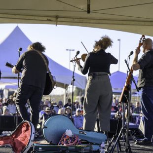 Becky Buller Band take the stage to the delight of the Desert Bluegrass Festival audience.